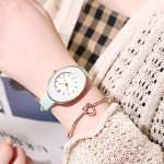 Fashion Belt Oval Quartz Watch For Women Men