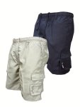 2PCS Solid Color Men's Camouflage Cargo Drawstring Pants With Pockets Loose Casual Waist Trousers Simple Style Comfy Shorts For