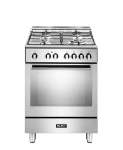 ELBA Fusion 60CM 4 Burner Gas Cooker With Electric Oven - Silver