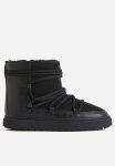 Laced Padded Boots - Black