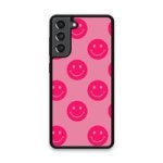 Custom Printed Tpu Cases - Samsung Galaxy S21 Fe 5G & 39 Hot Pink Smiley& 39 By