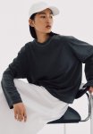 Long-sleeved Jersey Top - Dark Grey