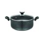 Pot Casserole Non-stick Aluminium With Glass Lid - Cookware Essentials - 32 Cm