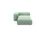 Sofa Daybed L Cord Velours Duck Egg