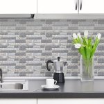 6PCS Self-adhesive Vinyl Tiles Easy Peel And Stick Waterproof & Scratch Resistant Wall Decals For Bathroom Bedroom Kitchen And L