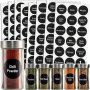 144PCS Kitchen Round 3.81 Cm Spice Jar Labels Preprinted Chalkboard Seasoning Spice Labels Stickers + Numbers For Kitchen Organization And Storage Water Resistant