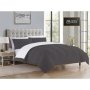 - Reversible Comforter Set - 90 GSM Micro Fibre - Gray Flannel - Optical White Single - Three Quarter - Fits Single Size