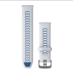 Garmin Quick Release 22MM Silicone Bands – Whitestone powder Grey With Silver Hardware