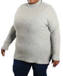 Ladies Plain Poloneck Jersey - 54 Grey
