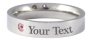 Stainless Steel Engraved Birthstone Ring - October - 14