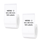 NB196 - - B1 B21 B3S B4 - 45X60MM - 125 White Labels 2