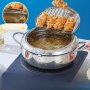 Household 304 Stainless Steel Frying Pan With Thermometer