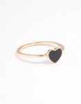 Goldair Gold Enamel Heart Ring - M l