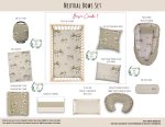 Cot Duvet Bedding Neutral Bows