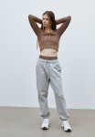 Drymove Seamless Cropped Sports Top - Brown