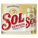Sol Premium Lager Beer Cans 6 X 500ML