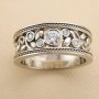 Exquisite 925 Silver Plated Zirconia Ring Wedding Jewelry Engagement Anniversary Gift