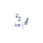 Spray With Glitter Leaves C blue 1X26X95CM