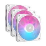 Corsair RX120 Rgb Icue Link 120MM Pwm 2100 Rpm White Case Fan – Triple Pack & System Hub