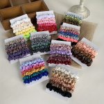 6PCS Fabric Satin Scrunchie Set - Minimalist Elegant Hair Ties Solid Color Hair Rings For Ponytails Luxurious Gentle Elastic Ban