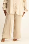 Carey Satin Pant - Stone - 2XL