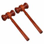 2 Pcs Wood Judge Gavels Auction Court Gavels Wooden Judge Hammers Wood Hammer Props Judge Costume Accessories For Lawyer Courtro