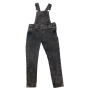 3-4Y Black-grey Acid Wash Denim Dungaree - H&m