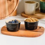 Casa Stoneware Ramekin Charcoal Set Of 2