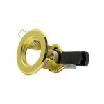 Flash Downlight Straight Fixed GU10 Polished Brass DL730 PBRS