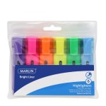 Marlin Bright Liners Highlighter 6'S Assorted Colours Pack Of 12