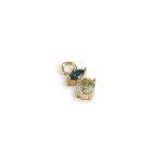Suncatcher Sleeper Charm Two: With Prasiolite & Topaz - Sterling Silver Pair