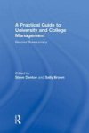 A Practical Guide To University And College Management Hardcover New