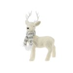 Reindeer With Scarf Polyester & Polyfoam 22X12X35CM Looking To The Side