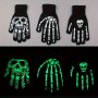 Halloween Glow-in-the-dark Skeleton Hand Knit Gloves - Fashionable Warm Cycling Gloves For Men Perfect For Outdoor Activities