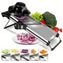 1 Set Stainless Steel Vegetable Slicer With 5 Blades Adjustable Mandoline Slicer Professional Vegetable Grater Onion Graters Potato Grater Kitchen Accessories