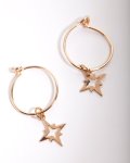 Goldair Gold 13MM Star Hoop Earrings