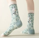 Blue Horse & Leopard Socks HS3