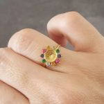 Atarah Gold Plated 925 Sterling Silver Cz Flower Ring - Size 7