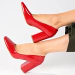 Madison Louise Block Heel - Dark Red - 8