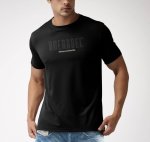 Mens T-Shirt Embroidered Black