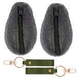 Fusmye 2 Pack Avocado Coin Purse Pouch Funny Novelty Wallet Gifts For Avocado Lover Women Kids Portable Small Storage Bag Key Ba