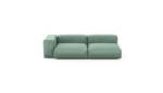 Two Module Chaise Sofa - Velvet - Mint - 241CM X 115CM