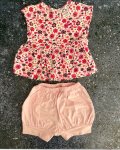 New Skye White Floral Top And Pink Shorts 7 8Y