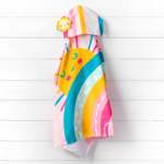 Hooded Beach Towel Rainbow By
