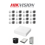 Hikvision Smart Hybrid Light 16 Channel System With 2MP Audio Cameras - Full House - Standard Kit - Upgrade To Ups Psu With 7AH