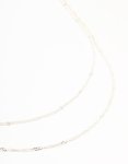 Silver Rope Layered Chain Necklace