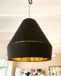 Victoria Black And Mirror Gold Pendant