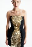 Studio:spangled Hourglass Bandeau Dress - Black Gold-coloured