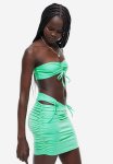 Gathered Swim Skirt - Green