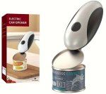Electric Can Opener Automatic Kitchen Gadget White And Black Plastic Opener Kitchen Tool Set